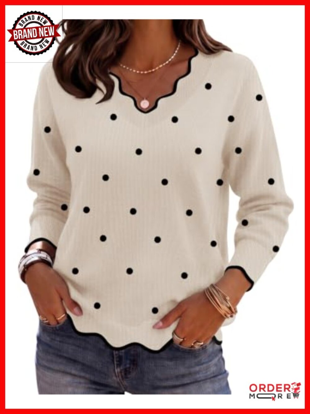Zeagoo Women's V Neck Long Sleeve Lightweight Knit Sweater Pullover
